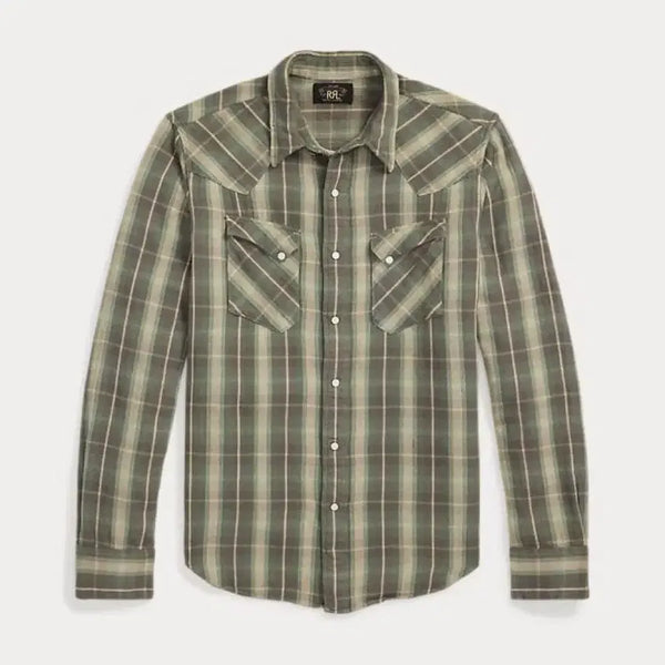 [BUNJANG] RRL Plaid Western Shirt / 더블알엘 플레드 웨스턴 셔츠
