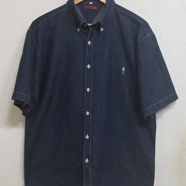[BUNJANG] Denim Half Shirt / 데님 하프셔츠. L ~ XXL.