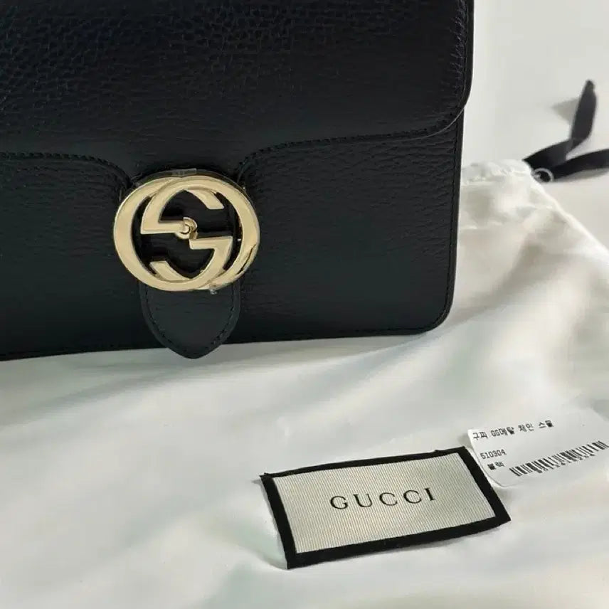 [BUNJANG] Gucci Interlocking GG Metal Chain Small Black / 구찌 인터로킹 GG 메탈 체인스몰 블랙 상태 최상