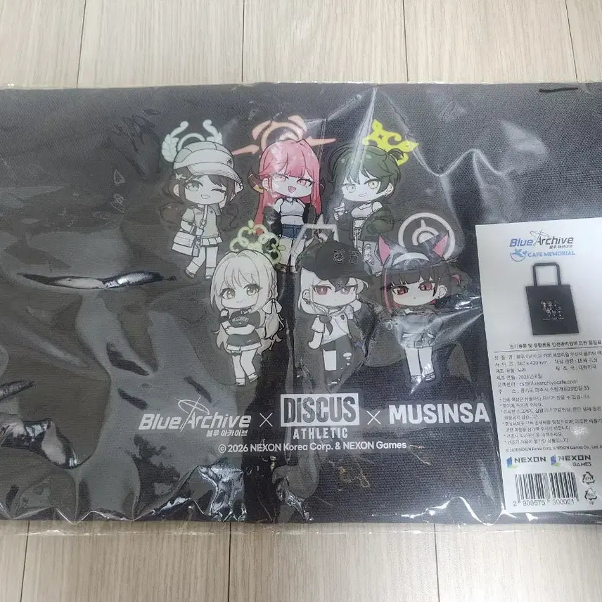 [BUNJANG] Blue Archive Musinsa Collaboration Eco Bag Sealed / 블루아카이브 카페 메모리얼 무신사 콜라보 에코백 미개봉