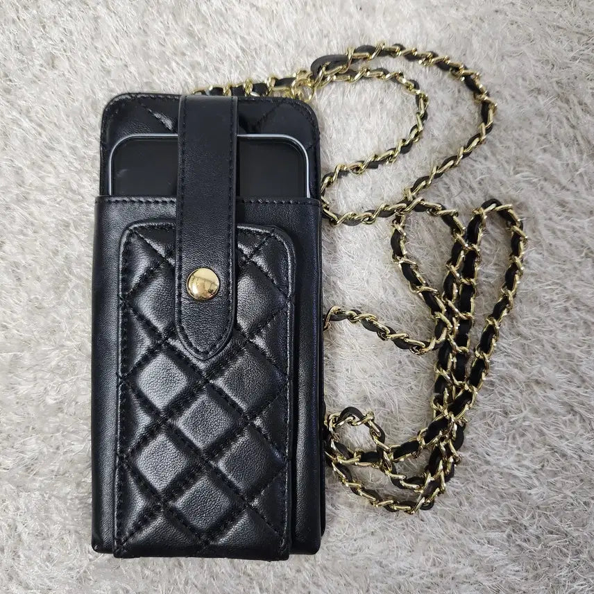 [BUNJANG] Quilted Mini Crossbody Bag Phone Pouch / 퀼팅 미니크로스백 핸드폰가방 폰케이스