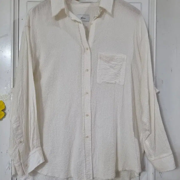 [BUNJANG] Cotton Spandex Blend Casual Shirt / 봄 여름 간절기. 고급스러운 디자인이쁜  면. 스판 남방셔츠 깨끗해요