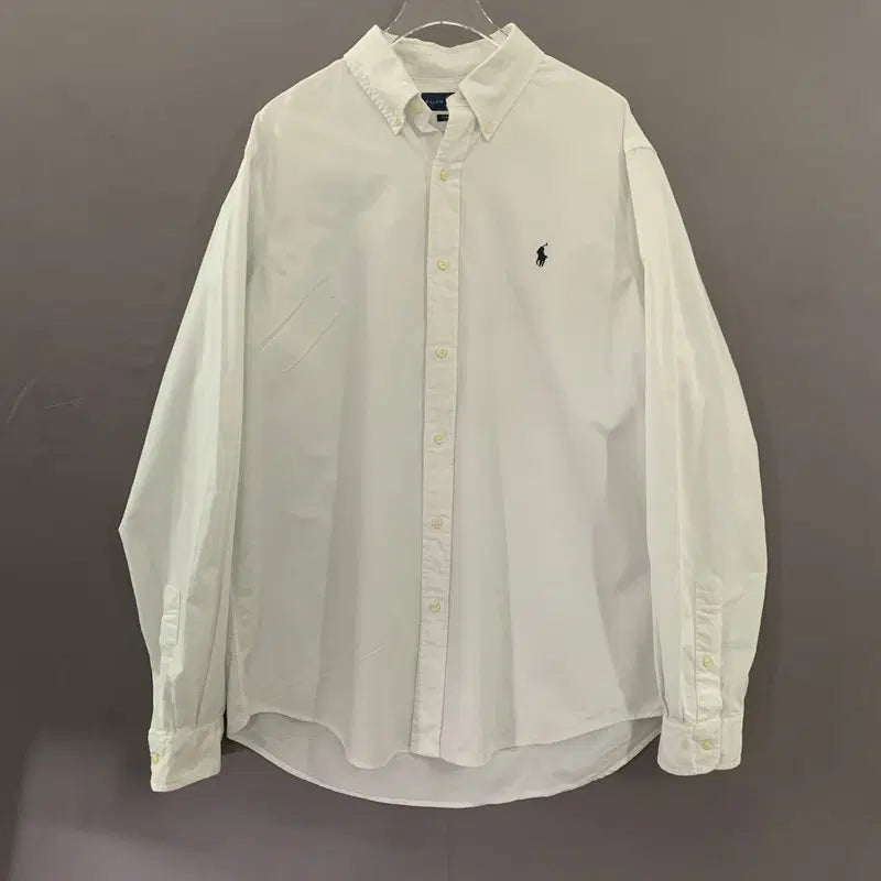 [BUNJANG] Polo Ralph Lauren Classic Fit White Oxford Shirt / L 폴로랄프로렌 신형 QR 클래식핏 화이트 옥스포드 셔츠