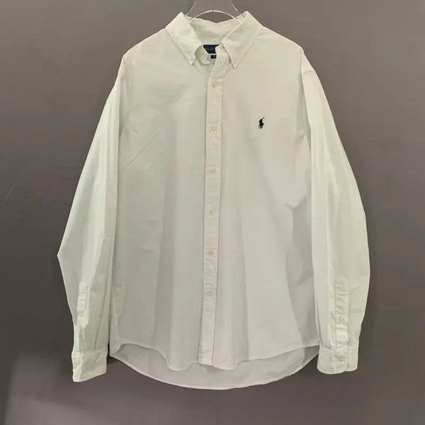 [BUNJANG] Polo Ralph Lauren Classic Fit White Oxford Shirt / L 폴로랄프로렌 신형 QR 클래식핏 화이트 옥스포드 셔츠