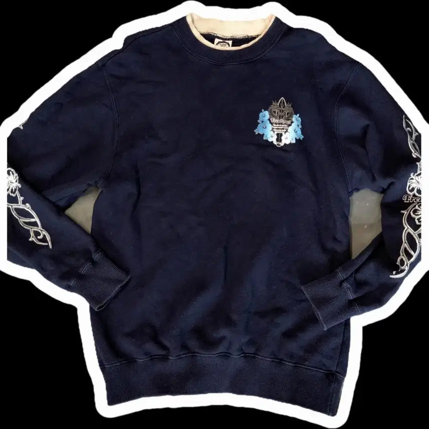 [BUNJANG] Dig Deep Vintage Navy Sweatshirt / 일본 빈티지 dig deep 디그딥 남녀공용 네이비 맨투맨 펑크 diy 지뢰계