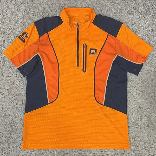 [BUNJANG] Kolon Sport Half-Zip T-shirt Size 100 / 코오롱스포츠 반팔 반집업 티셔츠 100