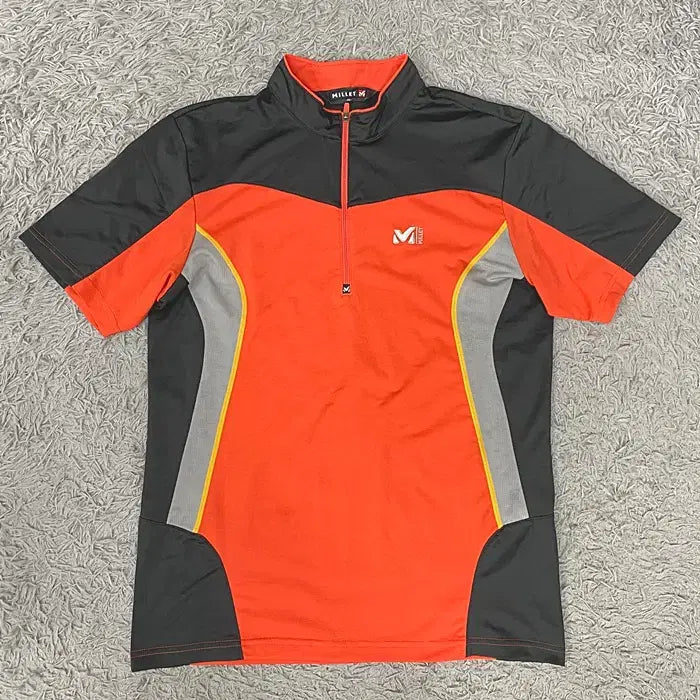 [BUNJANG] Millet Half-Zip T-Shirt Size 95 / 밀레 반팔 반집업 티셔츠 95
