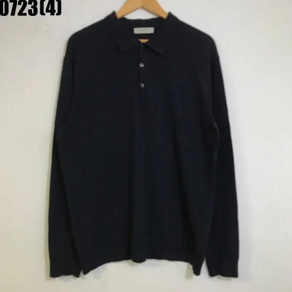 [BUNJANG] Beanpole Collar Long Sleeve Knit Navy / 빈폴 카라 롱슬리브 니트 네이비 0723