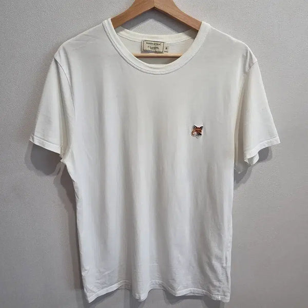 [BUNJANG] Maison Kitsuné Fox Embroidery T-Shirt White / 메종키츠네 반팔 티셔츠 화이트 M