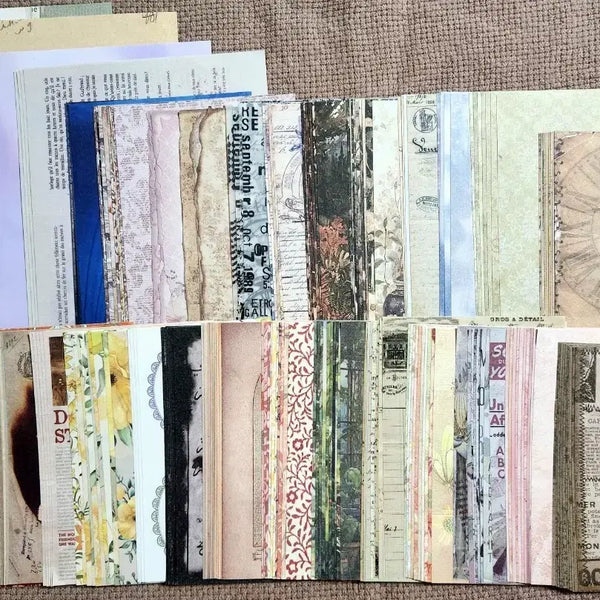 [BUNJANG] Vintage Deco Pack 1400pcs & New Washi Tape Set / (반택/끼택무료배송)빈티지다꾸 소분 1,400장 & 새상품 마테세트