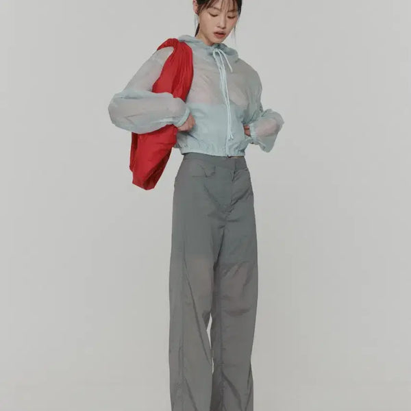 [BUNJANG] AMomento Reversible Sheer Straight Fit Pants / 아모멘토 리버시블 쉬어 팬츠 REVERSIBLE SHEER STRAIGHT FIT PANTS