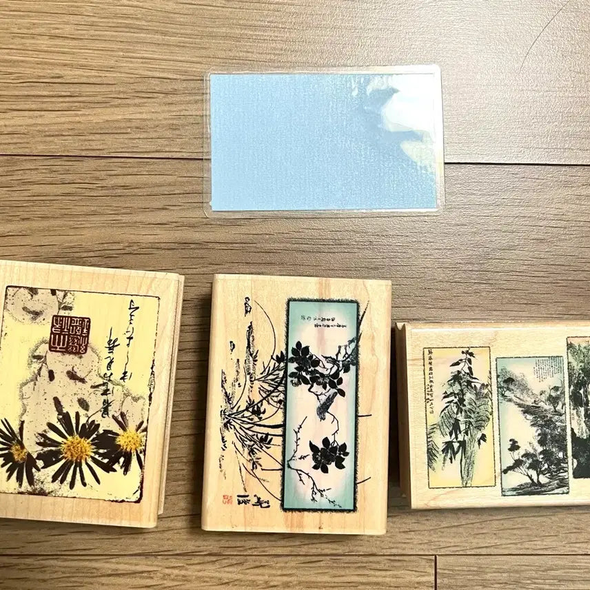 [BUNJANG] Oriental Style Wood Stamp Set (3 pcs) / 동양풍  우드스템프