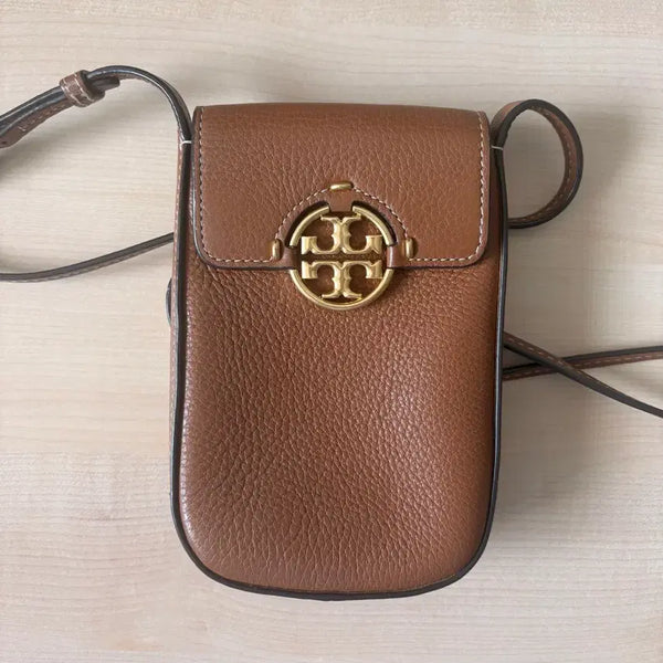 [BUNJANG] Tory Burch Miller Phone Crossbody Bag Beige Leather / 토리 버치 밀러 폰 크로스바디백 베이지