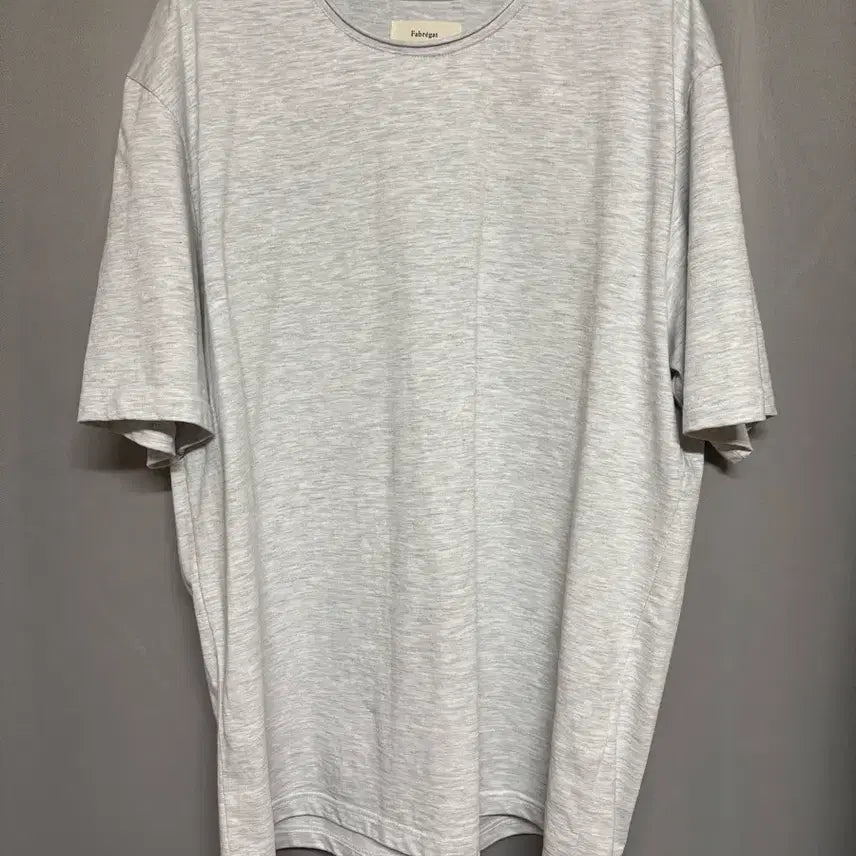 [BUNJANG] Fabrega Scoop Neck Layered White Melange / 파브레가 스쿱넥 레이어드 화이트멜란지