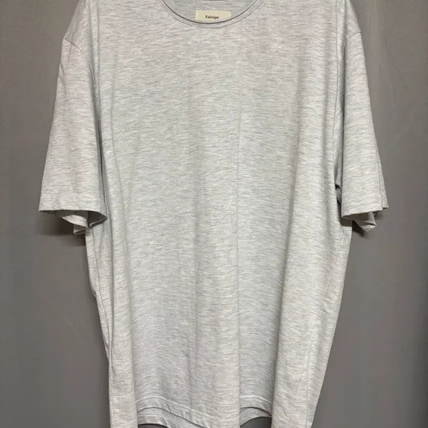 [BUNJANG] Fabrega Scoop Neck Layered White Melange / 파브레가 스쿱넥 레이어드 화이트멜란지