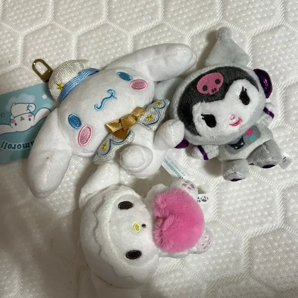 [BUNJANG] Sanrio Cinnamoroll, Kuromi, My Melody Doll Keychains 3-Item Bundle Set / 산리오 시나모롤 쿠로미 마이멜로디 인형 키링 3종일괄