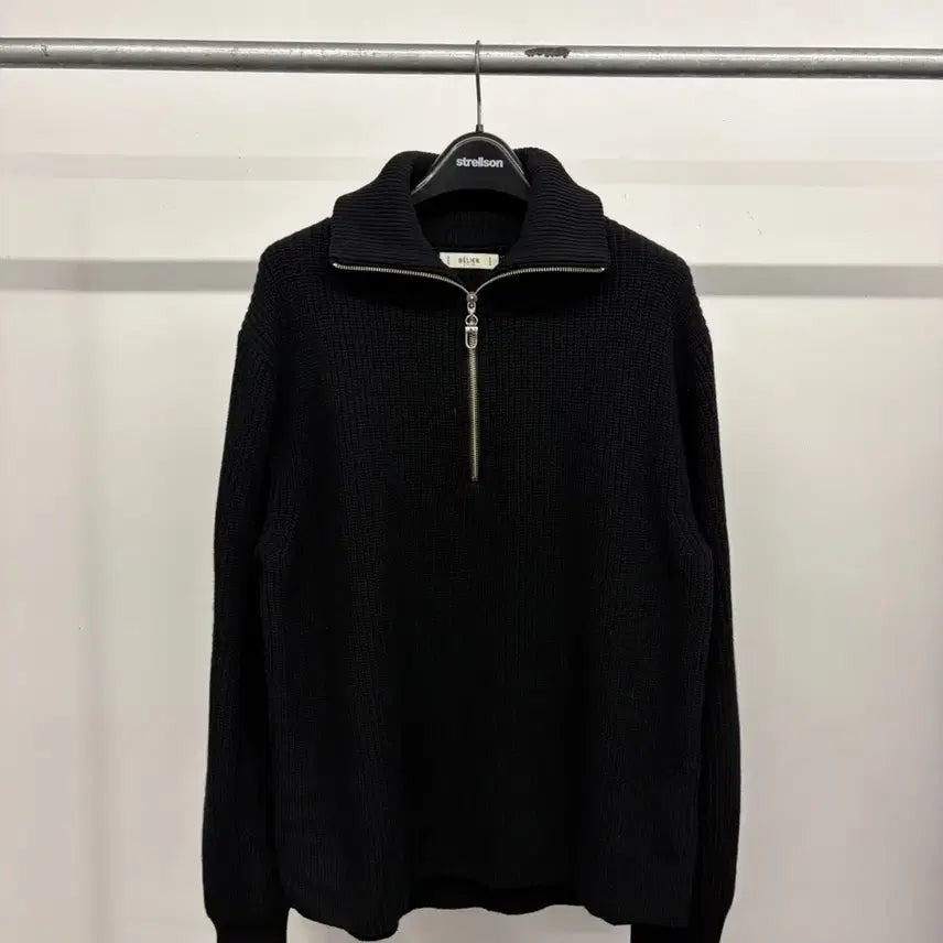 [BUNJANG] Men's Velié Cashmere Wool Blend Half-Zip Knit Sweater / (M) 남성용 벨리에 캐시미어 울 혼방 하프집업 니트 스웨터