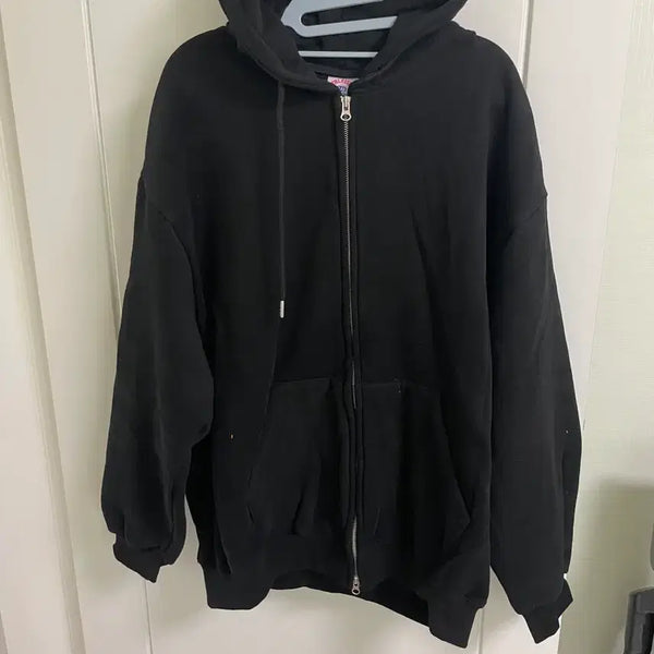 [BUNJANG] 4XR Essential Black Hooded Zip-Up Hoodie XL / (새제품) 4XR 에센셜 후드집업 블랙