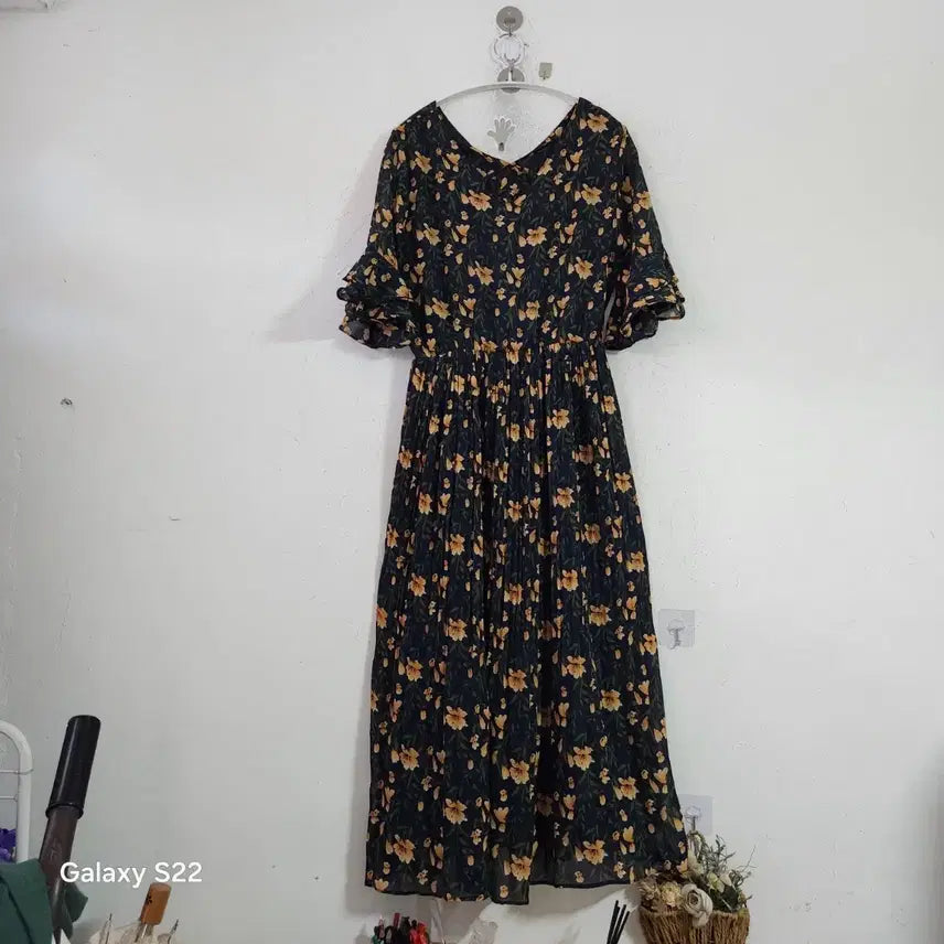 [BUNJANG] Flower Pattern Shirring Dress / 플라워 패턴 셔링 원피스