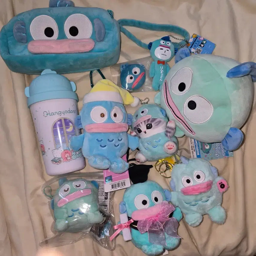 [BUNJANG] Sanrio Hangyodon Doll Keychain Goods Bundle Set / 산리오 한교동 인형키링 굿즈 일괄
