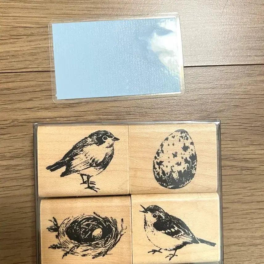 [BUNJANG] New Wood Stamp Set - Bird Design / 새 우드스탬프세트