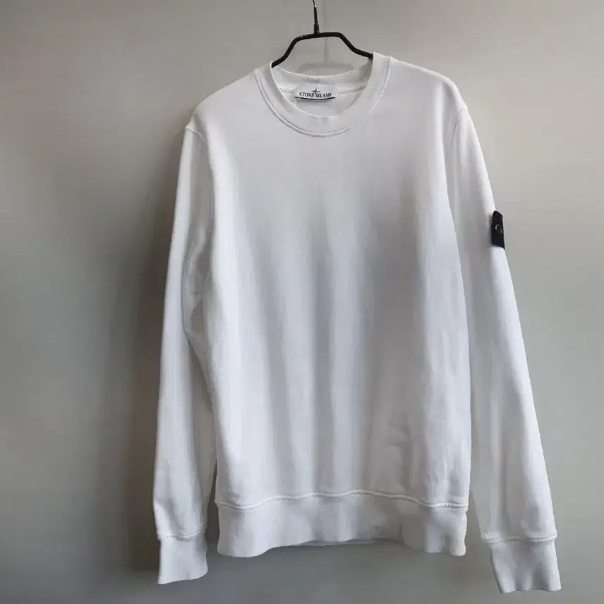 [BUNJANG] Stone Island White Sweatshirt Size S / 스톤아일랜드 화이트 맨투맨 S