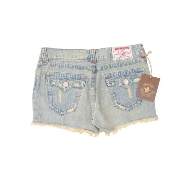 [BUNJANG] True Religion Low Rise Denim Hotpants Shorts / 트루릴리젼 로우라이즈 데님 핫팬츠 쇼츠