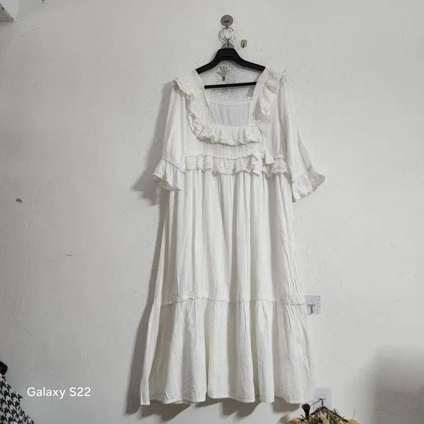 [BUNJANG] White Lace Dress / 화이트 레이스 원피스