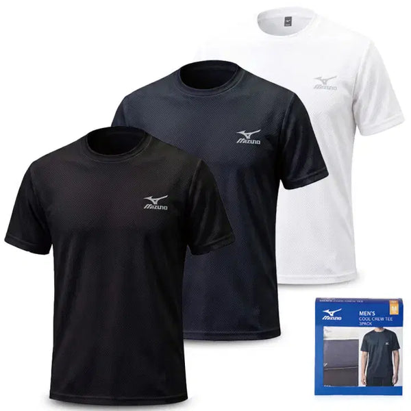[BUNJANG] Mizuno Men's Performance Short Sleeve T-Shirt Set (3 Colors) / 미즈노 남성 기능성 반팔티 3컬러 혼합 1세트