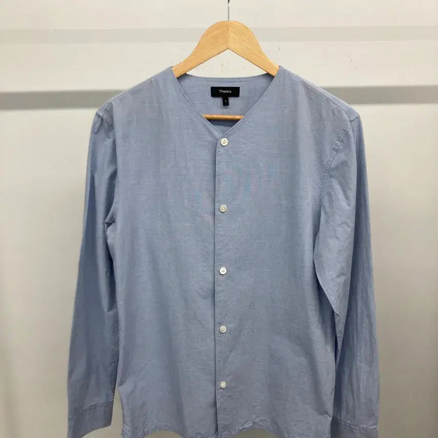 [BUNJANG] Theory Collarless Shirt Size 95 / 띠어리 카라리스 셔츠 95