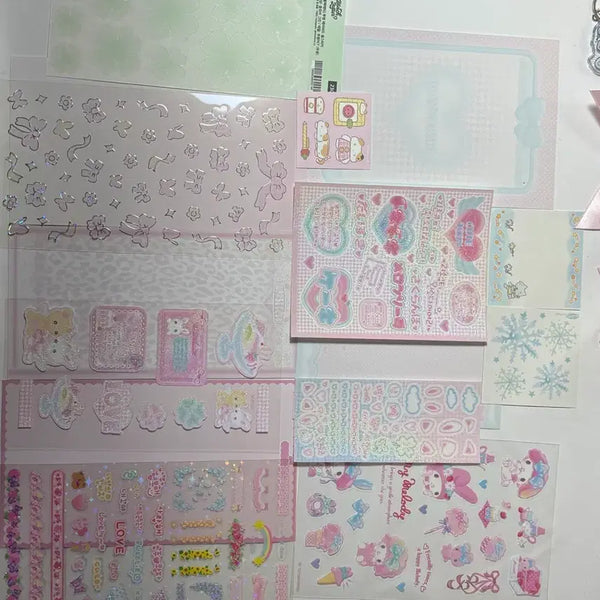 [BUNJANG] Wanso Club Pink Gyaru Y2K Ddakku Sticker Set / 다꾸 스티커 완소클럽 핑크 갸루 y2k 스티커 판매