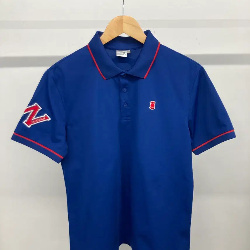 [BUNJANG] WA.DE.ANGLE Wappen Patch Short Sleeve Golf Polo T-Shirt (Size 105) / 와이드앵글 와펜 패치 반팔 골프 카라티 티셔츠 105