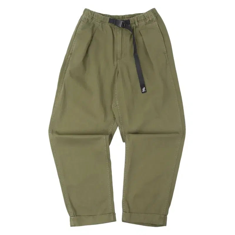[BUNJANG] Gramicci Khaki Tuck Cotton Pants / 그라미치 카키 핀턱 코튼 팬츠