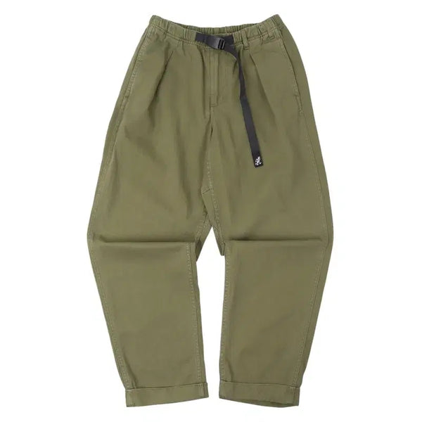 [BUNJANG] Gramicci Khaki Tuck Cotton Pants / 그라미치 카키 핀턱 코튼 팬츠