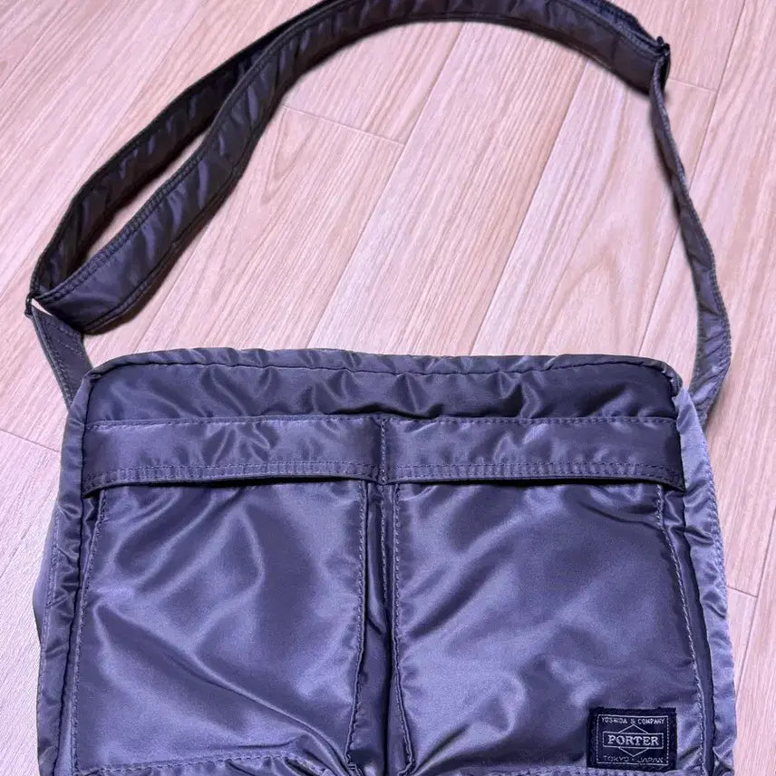 [BUNJANG] Yoshida Porter Tanker Shoulder Bag L Silver Gray / 요시다 포터 탱커 숄더백 L 실버그레이 (더스트백 포함)