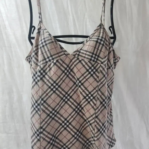 [BUNJANG] Burberry Check Pattern Sleeveless Top M / 버버리 체크 패턴 민소매 ,M