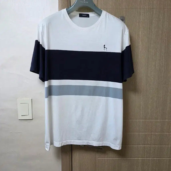 [BUNJANG] Hazzys Striped Logo Short Sleeve T-Shirt Size 110 / 헤지스 반팔 110