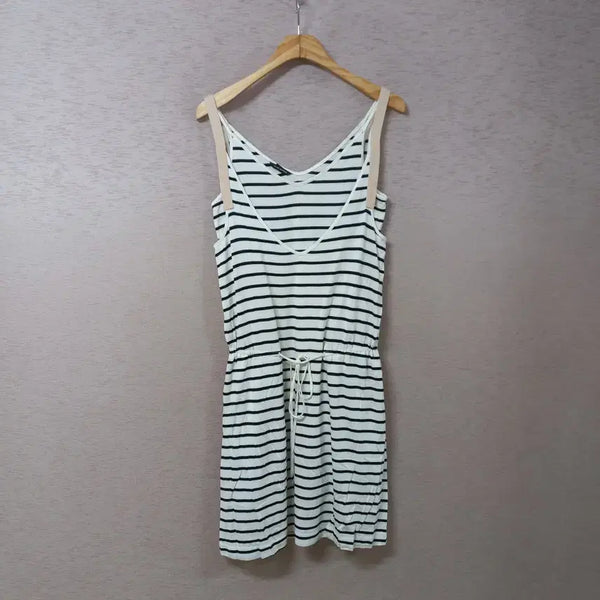 [BUNJANG] Club Monaco Striped Dress with Adjustable Waist / B7-29/클럽모나코 허리끈조절 스트라이프 원피스 여성