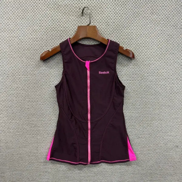 [BUNJANG] Reebok Sleeveless Zip-Up Rash Guard - Medium / 리복 래쉬가드 민소매 집업 M D03652