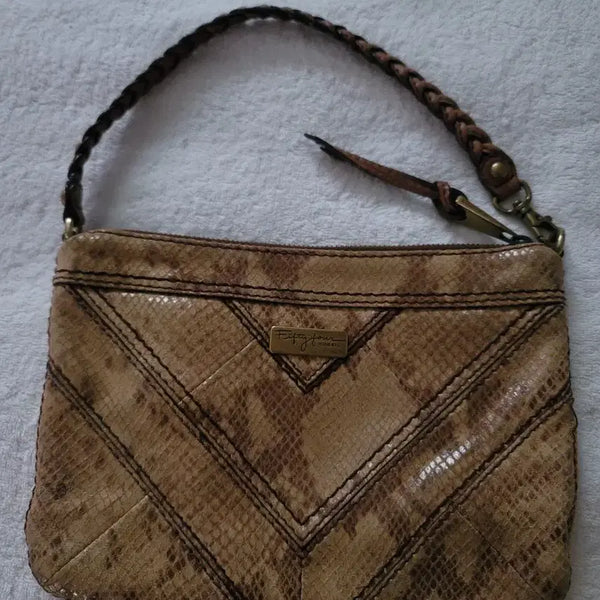 [BUNJANG] Fossil Fifty Four Python Pattern Leather Clutch / 리나 실바 파이톤 패턴 여성 클러치