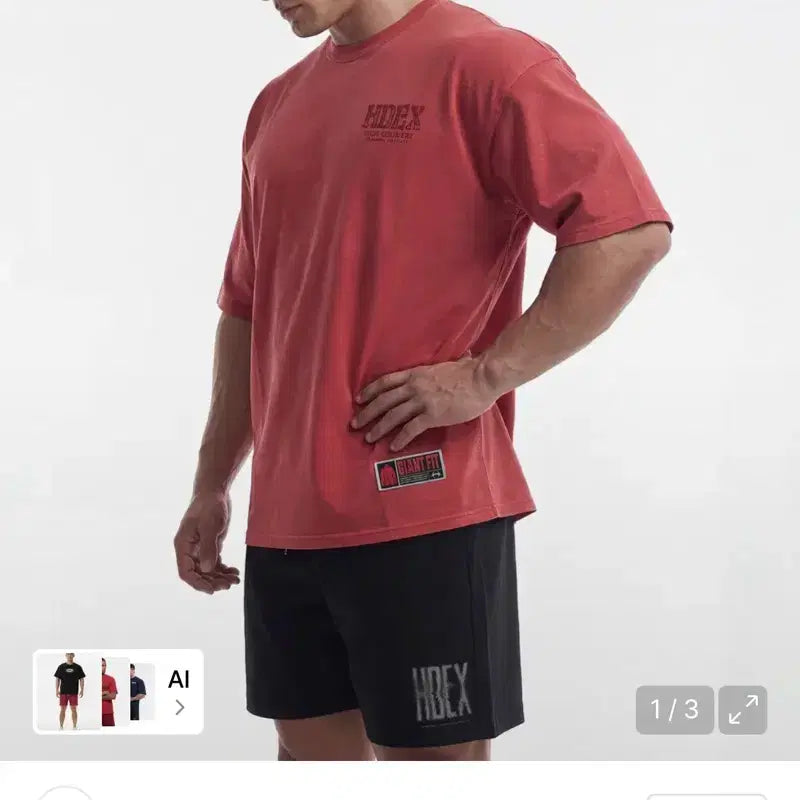 [BUNJANG] HDEX Core Back Logo Giant Fit Washed Short Sleeve M / HDEX 에이치덱스 코어 백로고 자이언트핏 워싱 숏 슬리브 M사이즈