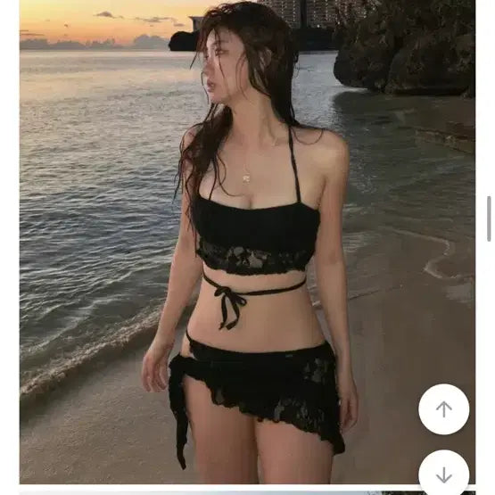 [BUNJANG] Black Lace Bikini / 블랙 레이스 비키니 새상품