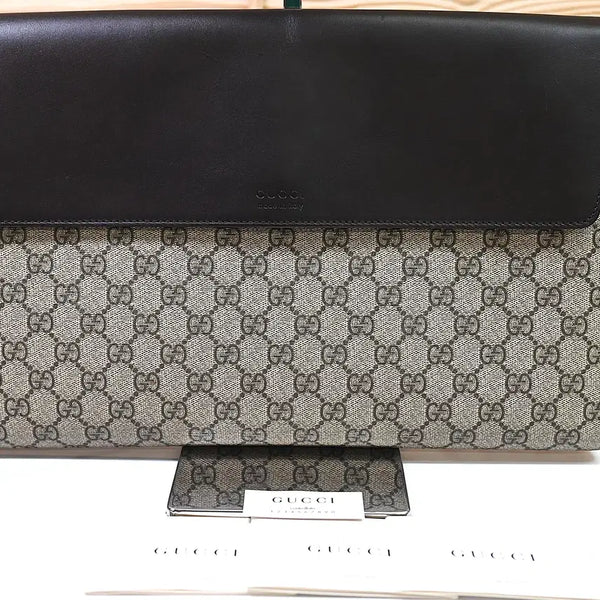 [BUNJANG] Gucci GG Supreme Flap Clutch Bag / 구찌 gg수프림 플랩 클러치백