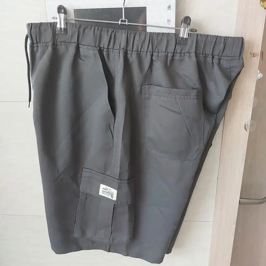 [BUNJANG] Big Size Charcoal Gray Cargo Shorts XXXXL / 빅싸이즈  차콜그레이색  XXXXL 새상품