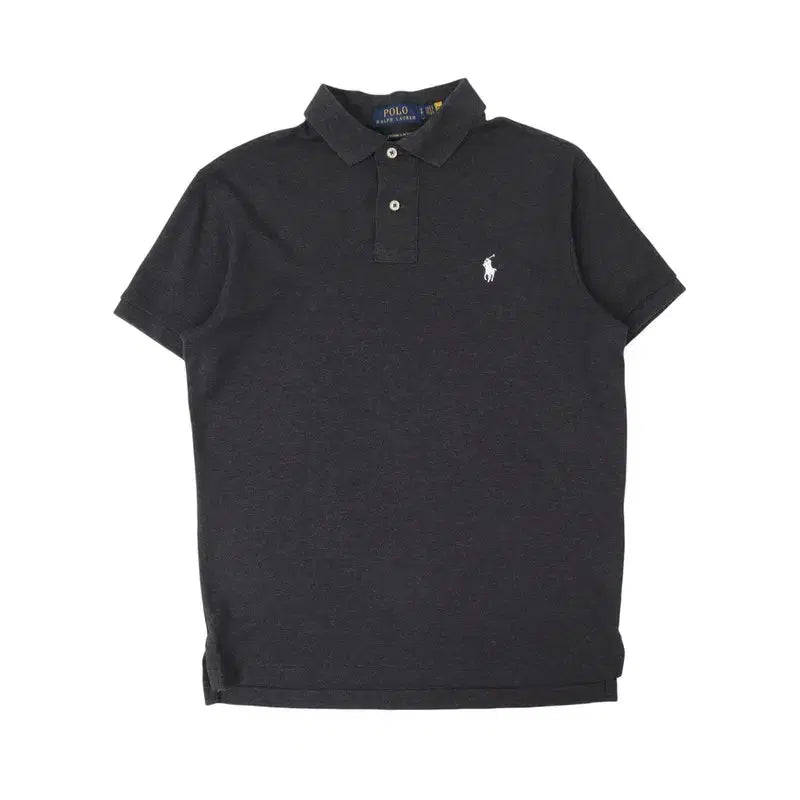[BUNJANG] Polo Ralph Lauren Pima Cotton Polo Shirt Charcoal / 폴로 랄프로렌 QR 챠콜 피마코튼 카라티