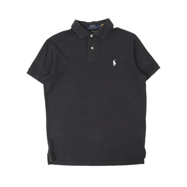[BUNJANG] Polo Ralph Lauren Pima Cotton Polo Shirt Charcoal / 폴로 랄프로렌 QR 챠콜 피마코튼 카라티