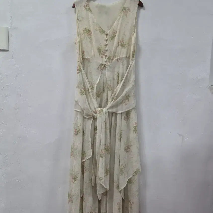 [BUNJANG] Floral Chiffon Long Dress / 꽃무늬 쉬폰 원피스 롱 드레스