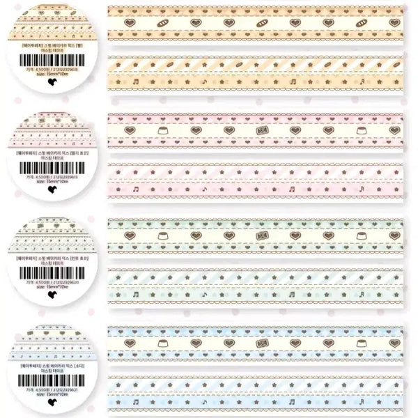 [BUNJANG] Way to Fetch Sweet Bakery Mix Washi Tape Set (4 types) / 웨이투페치 스윗베이커리 믹스 마테 4종