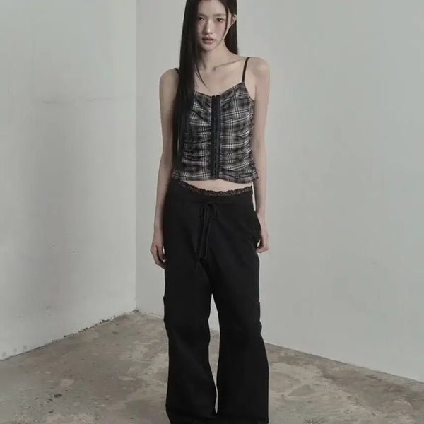 [BUNJANG] INEGI Habibi Check Blouse (Black) / 이네기 Habibi Check Blouse (black)