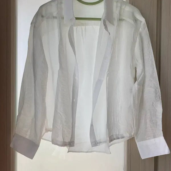 [BUNJANG] White Summer Shirt - New / 화이트 여름셔츠 새상품
